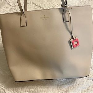Hot Pink Lined Kate Spade Leather Tote Bag